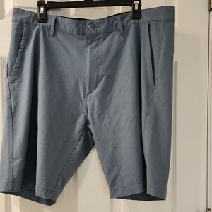 Surf Style Performance Blue Flat Front Relaxed Shorts Men's 38